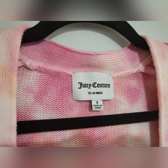 Juicy Couture Small Pink Tiedye Button Cardigan - Picture 4 of 10